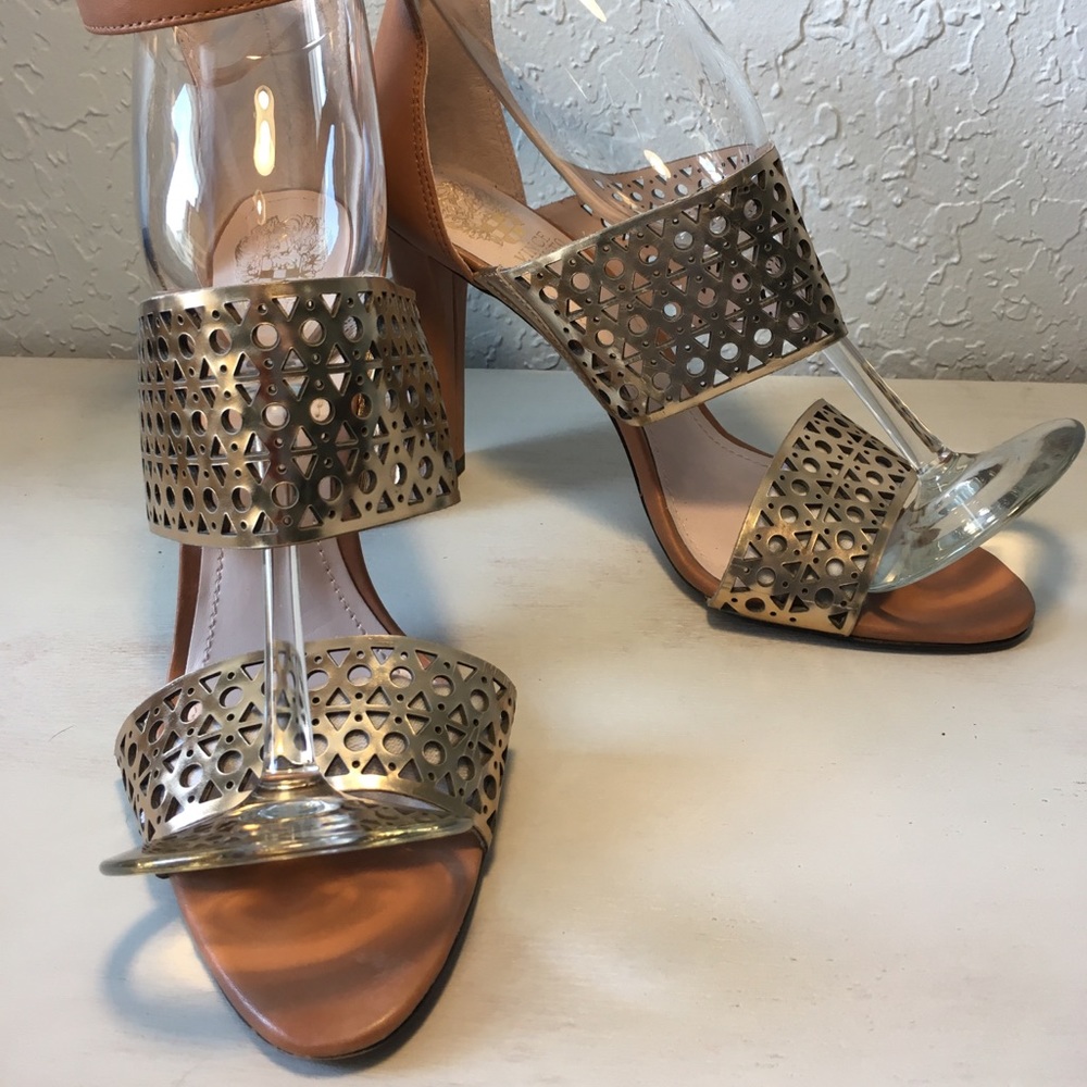 Vince Camuto gold heels. Size 39 US 9
